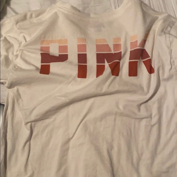 PINK short sleeve crop top - Picture 2 of 2
